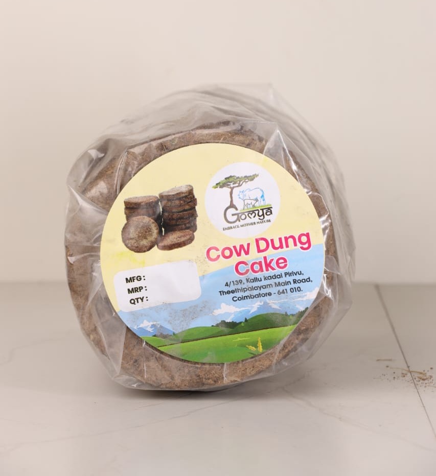 Packaged Cow Dung Cake, handmade and ready for havan
